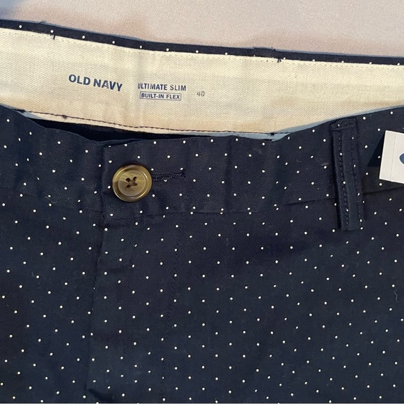 NWT Mens Navy Blue Polka Dot Old Navy Shorts Size 40 - Picture 3 of 3